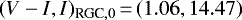 $(V-I, I)_{\textrm{RGC},0}\,{=}\,(1.06, 14.47)$