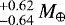 $^{&#x002B;0.62}_{-0.64}\,M_{\oplus}$