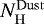 $N_{\mathrm{H}}^{\mathrm{Dust}}$