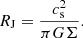 $$ \begin{aligned} R_{\rm J} = {c_{\rm s}^2 \over \pi G \Sigma }. \end{aligned} $$
