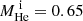 $ M_{\mathrm{He}}^{\mathrm{\;i}}=0.65 $