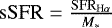 $\rm{sSFR} = \frac{SFR_{H{\alpha}}}{\textit{M}_{*}}$