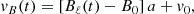 $$ \begin{aligned} { v}_{B}(t) = [B_\ell (t) - B_0] \, a + { v}_{0}, \end{aligned} $$