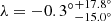 $ {\lambda=-0.3^{\circ}}^{+17.8^{\circ}}_{-15.0^{\circ}} $