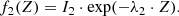 $$ \begin{aligned} f_2(Z)=I_2\cdot \exp (-\lambda _2\cdot Z) .\end{aligned} $$