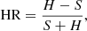 $$ \begin{aligned} \mathrm{HR}=\frac{H-S}{S+H}, \end{aligned} $$