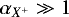 $\alpha_{X^&#x002B;}\gg1$