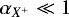 $\alpha_{X^&#x002B;}\ll1$