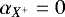 $\alpha_{X^&#x002B;}=0$