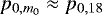 $p_{0,m_0}\approx p_{0,18}$