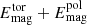 $ E_{\mathrm{mag}}^{\mathrm{tor}}+E_{\mathrm{mag}}^{\mathrm{pol}} $