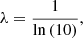 $$ \begin{aligned} \lambda =\frac{1}{\ln \left(10\right)}, \end{aligned} $$
