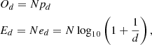 $$ \begin{aligned}&O_{d} = N p_{d}\nonumber \\&E_{d} = N e_{d} = N\log _{10}\left(1+\frac{1}{d}\right), \end{aligned} $$
