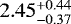 ${2.45^{&#x002B;0.44}_{-0.37}}$