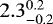 $2.3^{0.2}_{-0.2}$
