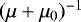 $(\mu&#x002B;\mu_0)^{-1}$