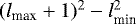 $(l_{\textrm{max}}&#x002B;1)^2-l_{\textrm{min}}^2$