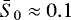 $\bar{S}_0 \approx 0.1$