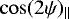 $\cos(2\psi)_{\parallel}$