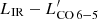 $ L_{\mathrm{IR}}-L^\prime_{\mathrm{CO\,6-5}} $