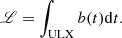 $$ \begin{aligned} \fancyscript {L} = \int _{\mathrm{ULX} } b(t) \mathrm{d}t. \end{aligned} $$