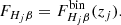 $$ \begin{aligned} F_{H_j\beta } = F_{H_{ j}\beta }^\text{bin}(z_{ j}). \end{aligned} $$