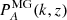 $ {P_{A}^{\mathrm{MG}}(k, z)} $