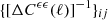 $ {\{[\Delta C^{\epsilon\epsilon}(\ell)]^{-1}\}_{ij}} $