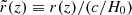 $ \tilde{r}(z) \equiv r(z)/(c/H_0) $