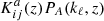 $ K^a_{ij}(z)P_A(k_{\ell}, z) $