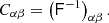 $$ \begin{aligned} C_{\alpha \beta } = \left(\mathsf F ^{-1}\right)_{\alpha \beta }. \end{aligned} $$
