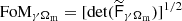 $ {\text{FoM}_{\gamma \Omega_{\mathrm{m}}} = [\mathrm{det}(\widetilde{{\mathsf{F}}}_{\gamma \Omega_{\mathrm{m}}})]^{1/2}} $