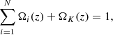 $$ \begin{aligned} \sum _{i=1}^N \Omega _i(z) + \Omega _K(z) = 1, \end{aligned} $$