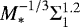 $M_*^{-1/3} \Sigma_1^{1.2}$