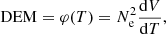 $$ \begin{aligned} \mathrm{DEM}=\varphi (T) = N_{\rm e}^2\frac{\mathrm{d}V}{\mathrm{d}T}, \end{aligned} $$