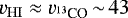 $v_{\mathrm{HI}}\approx v_{^{13}\textrm{CO}}\,{\sim}\,43$