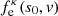 $ f_{\mathrm{e}}^{\kappa }(s_{0},\mathit{v}) $
