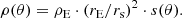 $$ \begin{aligned} \rho (\theta ) = \rho _{\rm E}\cdot (r_{\rm E}/r_{\rm s})^{2}\cdot s(\theta ). \end{aligned} $$