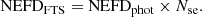 $$ \begin{aligned} \mathrm{NEFD}_{\rm FTS}= \mathrm{NEFD}_{\mathrm{phot} } \times N_{\rm se} . \end{aligned} $$