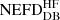 $ \mathrm{NEFD}_{\mathrm{DB}}^{\mathrm{HF}} $