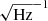 $ {\sqrt {{\rm{Hz}}} ^{ - 1}} $