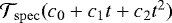 $\mathcal{T}_{\mathrm{spec}}(c_0+c_1t+c_2t^2)$