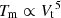 $ T_{\rm m} \propto {V_{\rm t}}^5 $