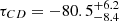 $ \tau_{CD} = -80.5 ^{+6.2}_{-8.4} $