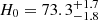 $ H_0 = 73.3^{+1.7}_{-1.8} $