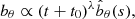 $$ \begin{aligned} b_\theta \propto (t + t_0)^\lambda \hat{b}_\theta (s), \end{aligned} $$