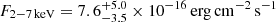 $ F_{2-7\,\mathrm{keV}}=7.6^{+5.0}_{-3.5}\times10^{-16}\,\mathrm{erg\,cm^{-2}\,s^{-1}} $