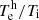 $ T^\mathrm{h}_\mathrm{e}/T_\mathrm{i} $