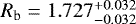 $R_{\textrm{b}}=1.727^{&#x002B;0.032}_{-0.032}$