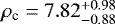 $\rho_{\textrm{c}}=7.82^{&#x002B;0.98}_{-0.88}$